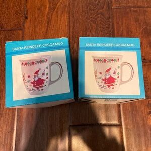 Tim Coffey Santa Claus Reindeer Cocoa Mug (Set of 2)